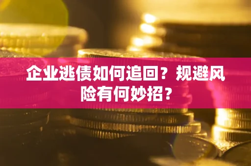 武汉企业逃债如何追回？规避风险有何妙招？