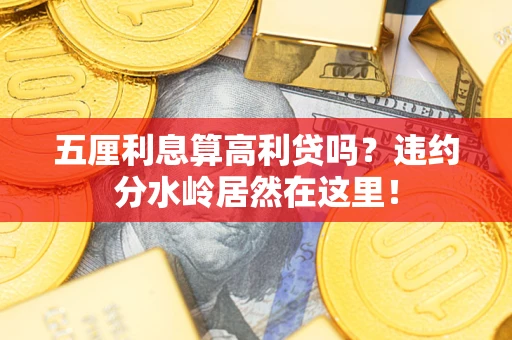 武汉五厘利息算高利贷吗？违约分水岭居然在这里！