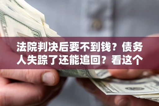 武汉法院判决后要不到钱？债务人失踪了还能追回？看这个方法！
