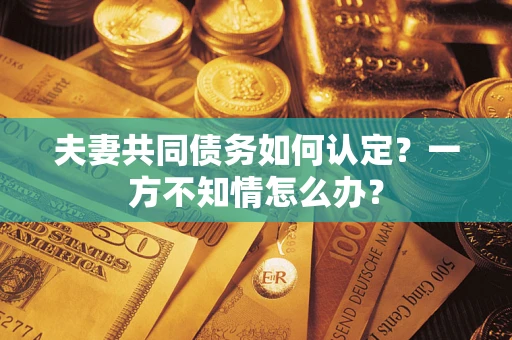 武汉夫妻共同债务如何认定？一方不知情怎么办？