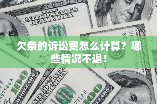 武汉欠条的诉讼费怎么计算？哪些情况不退！