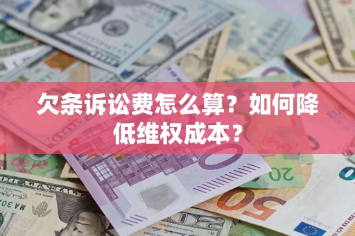 武汉欠条诉讼费怎么算？如何降低维权成本？