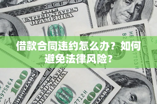 武汉借款合同违约怎么办？如何避免法律风险？